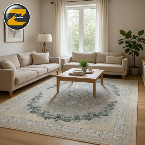 فرش الیسا سبز 1200 شانه 12 متری