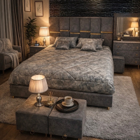 سرویس خواب لیزری طوسی دو نفره